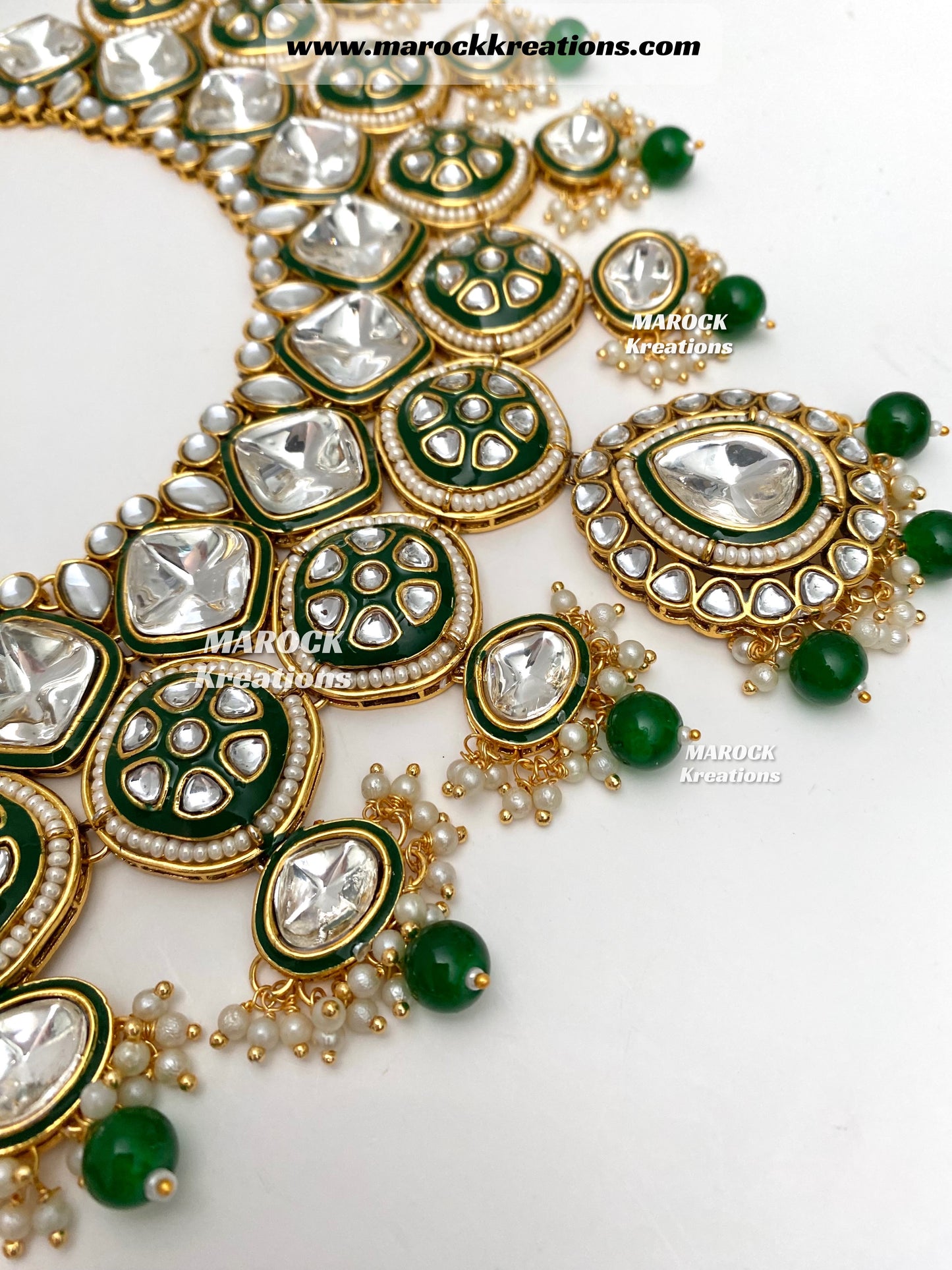 Hazel Kundan Meenakari Statement Necklace set/Bridal set