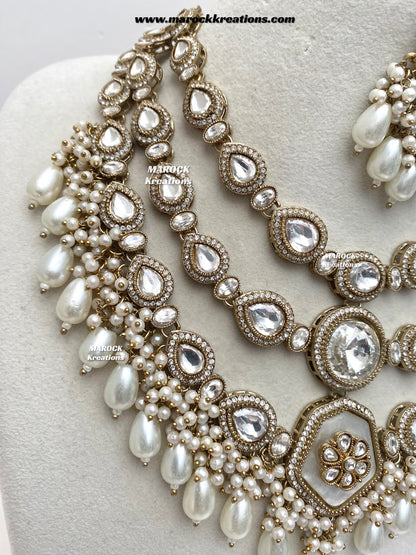 Manisha Sabyasachi inspired Premium Quality Kundan triple layer statement necklace set