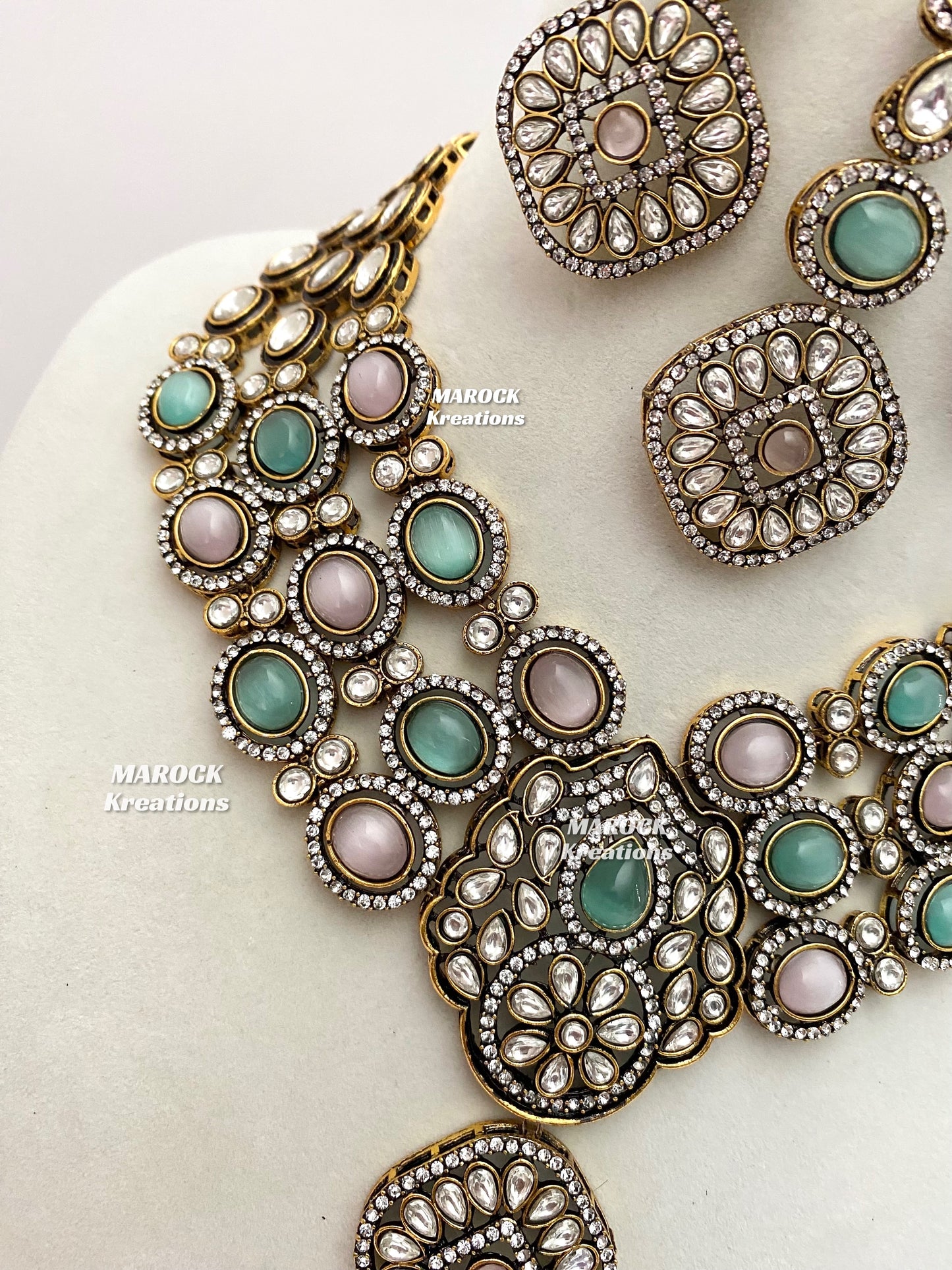 Jessie Tyani inspired Kundan Statement Necklace set