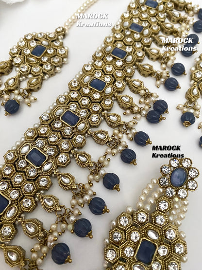 Antique Gold Kundan choker sets