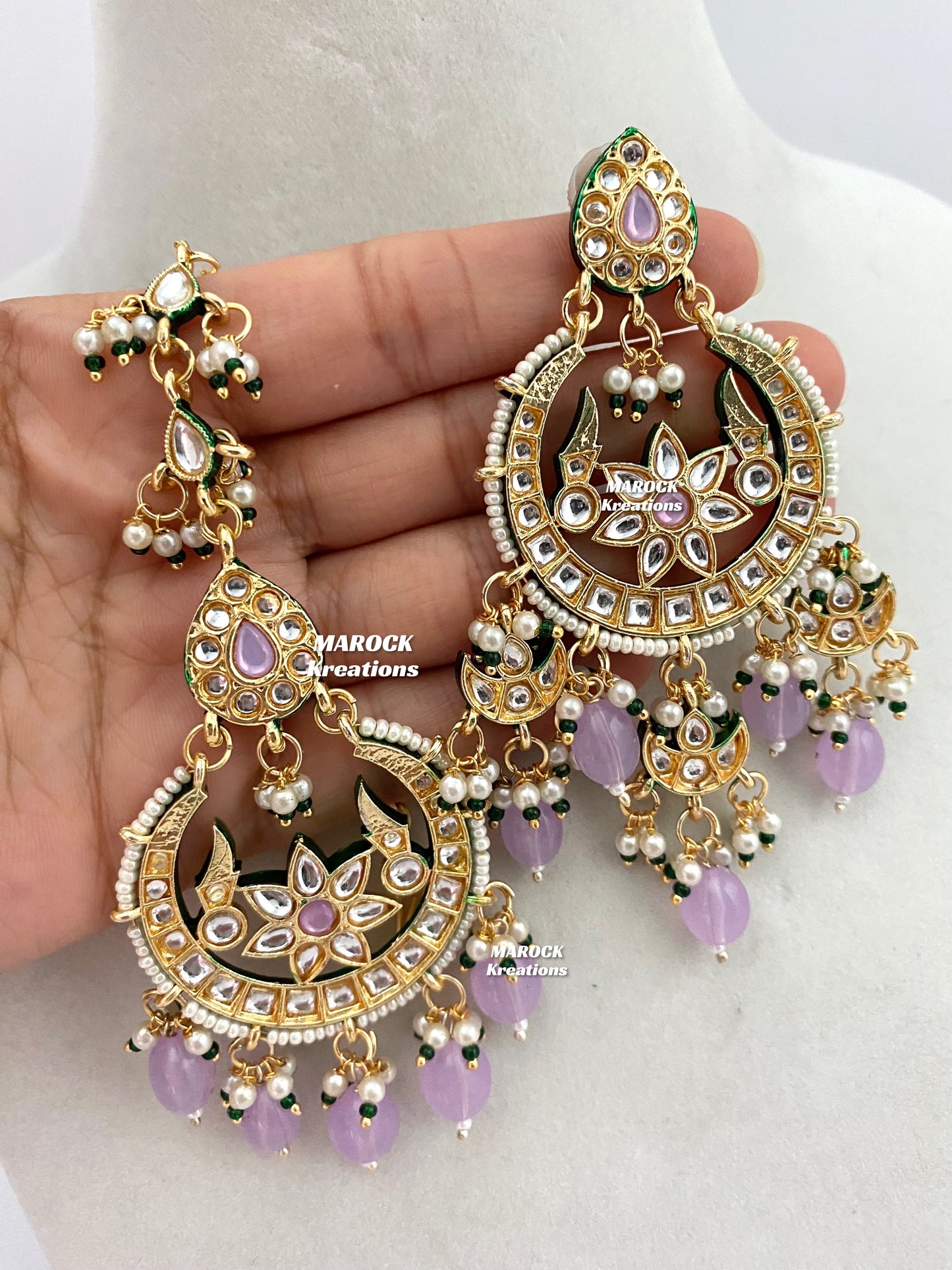 Premium Quality Thappa Kundan Statement Necklace set