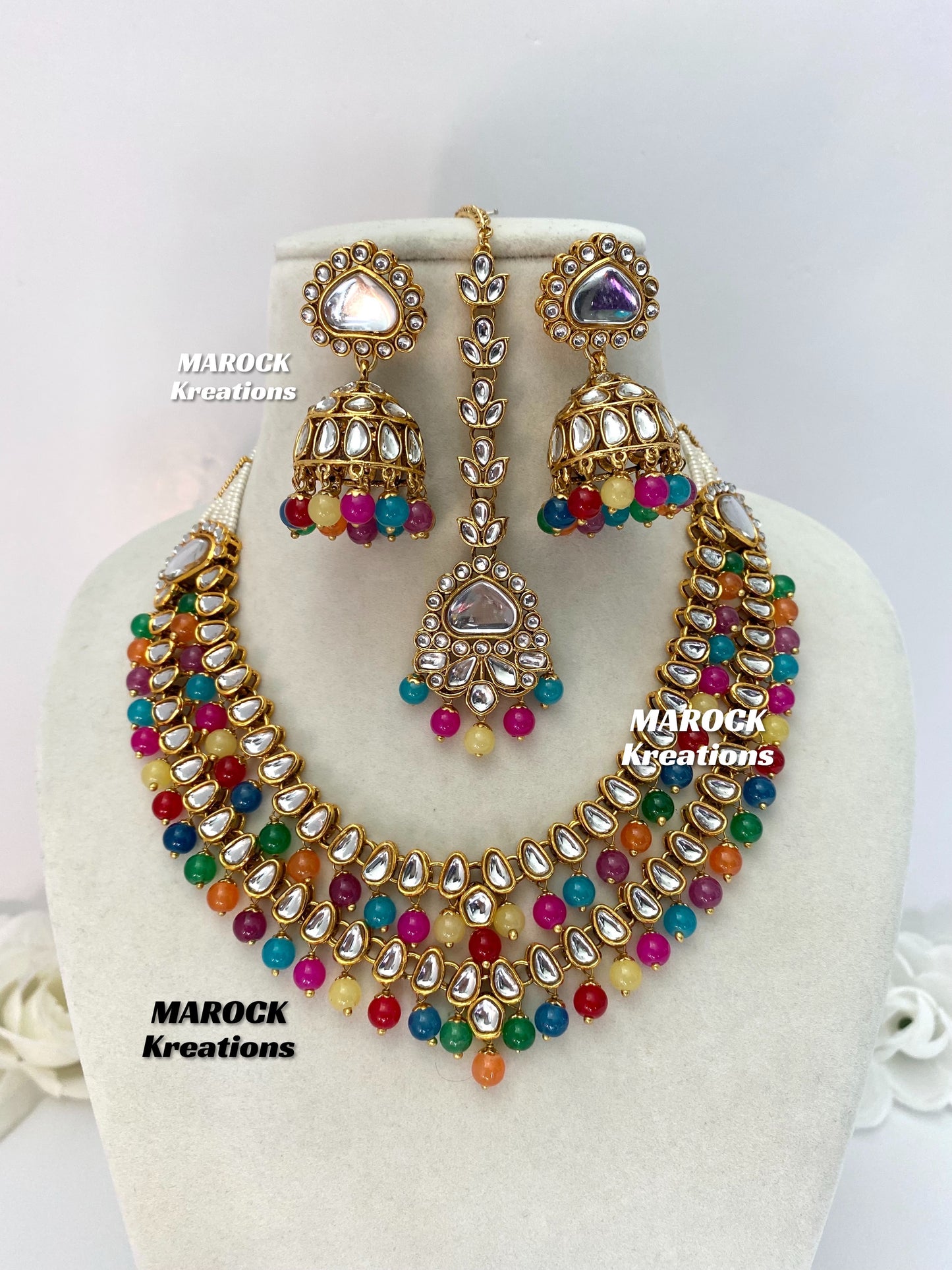 Premium Quality double layer Kundan Necklace sets/2 layer necklace sets