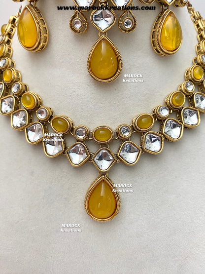 Romana Premium Quality Kundan Statement Necklace set