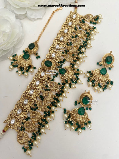 Zalifa Premium Quality Gold Plated choker set