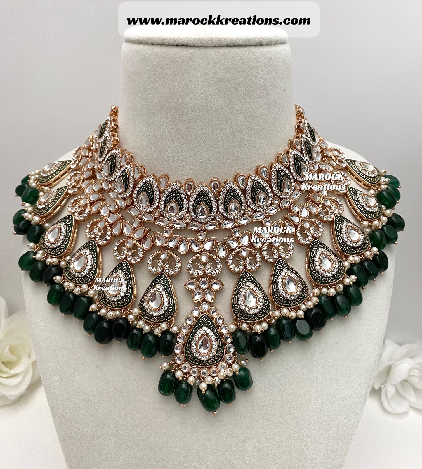 Premium Quality Kundan Meenakari Bridal set/Indian bridal jewelry