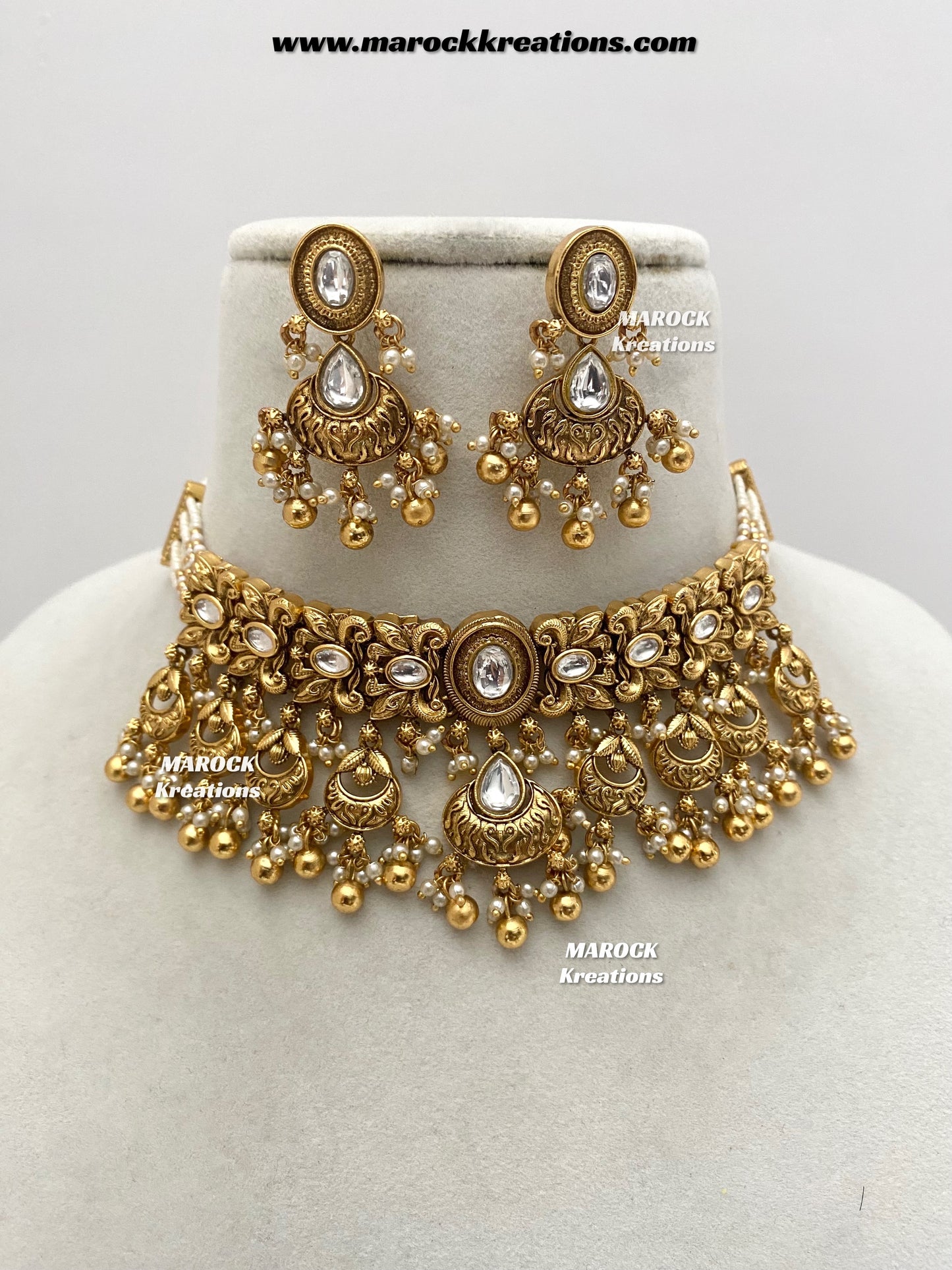 Sugandha Premium Quality Gold Plated Rajwadi choker set
