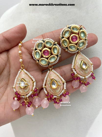 Natasha Premium Quality Kundan Meenakari Statement Choker set
