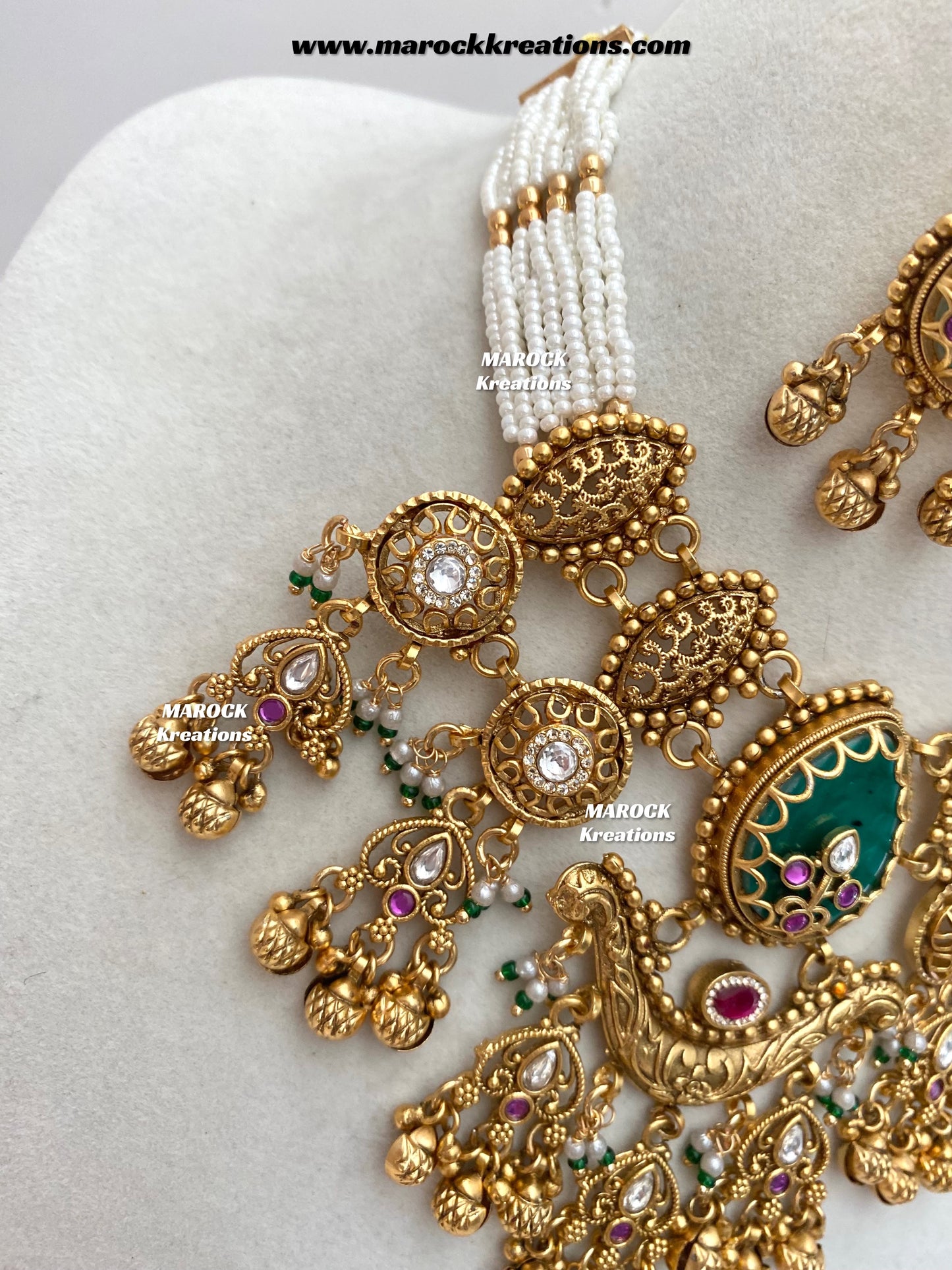 Rimal Premium Quality exclusive Gold Plated heritage necklace set