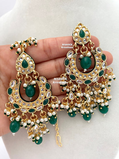 Premium Quality Thappa Kundan Statement Necklace set