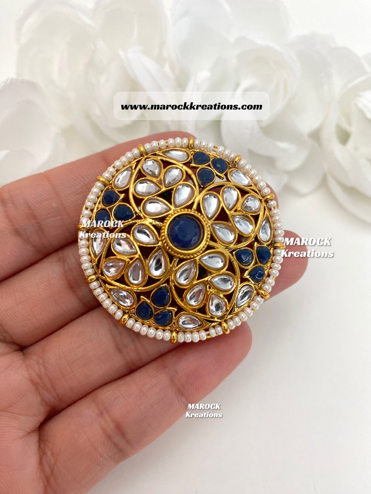 Kundan Statement adjustable Finger Rings