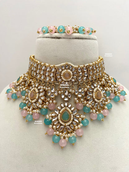 Bhavika Premium Quality Kundan choker/Necklace set