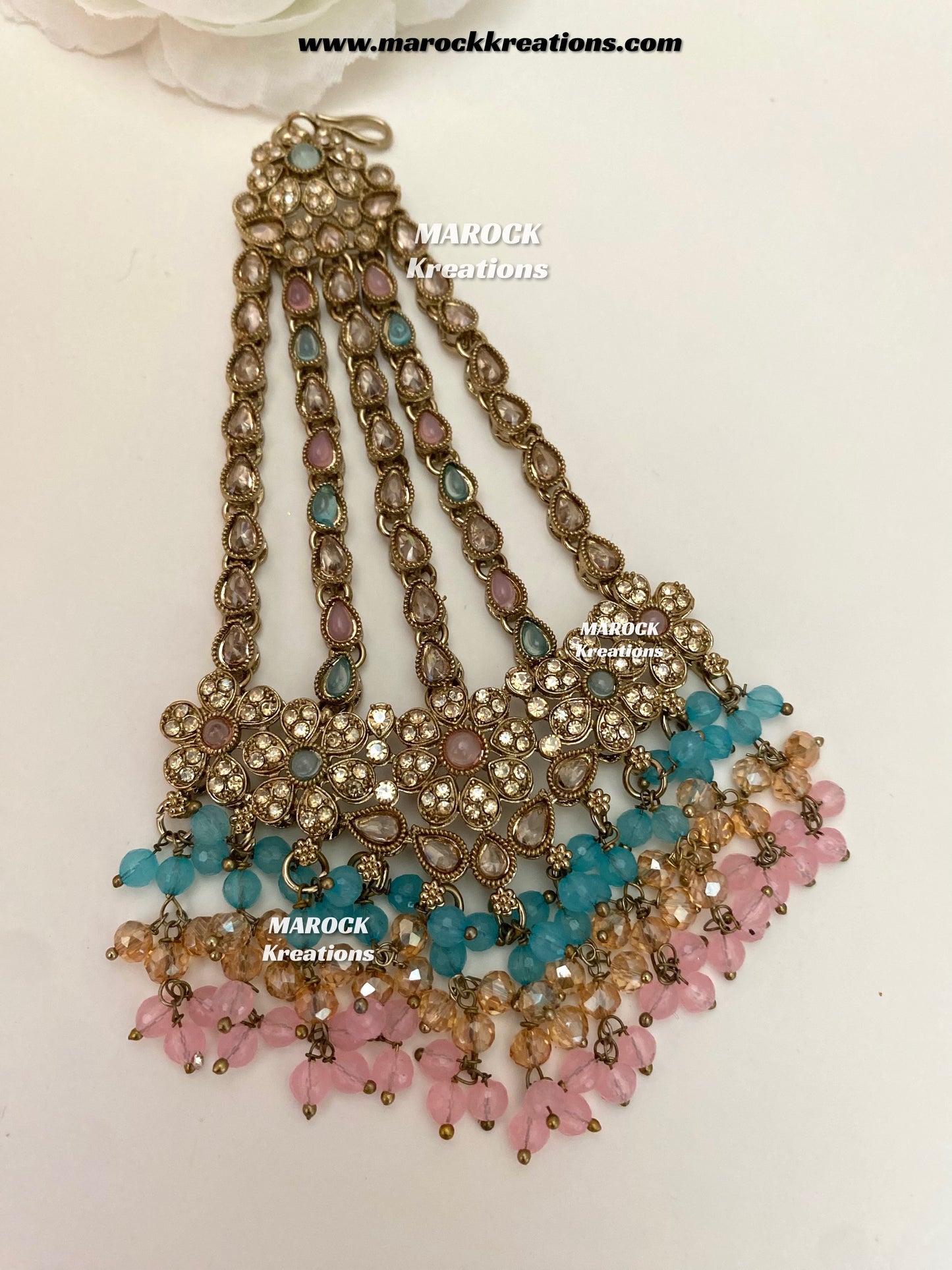 Meesha Premium Quality Pakistani Choker and Necklace combo set