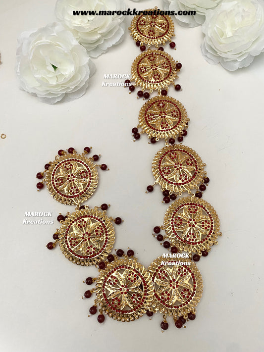 Gold plated Jadau Braid Jewelry/Choti