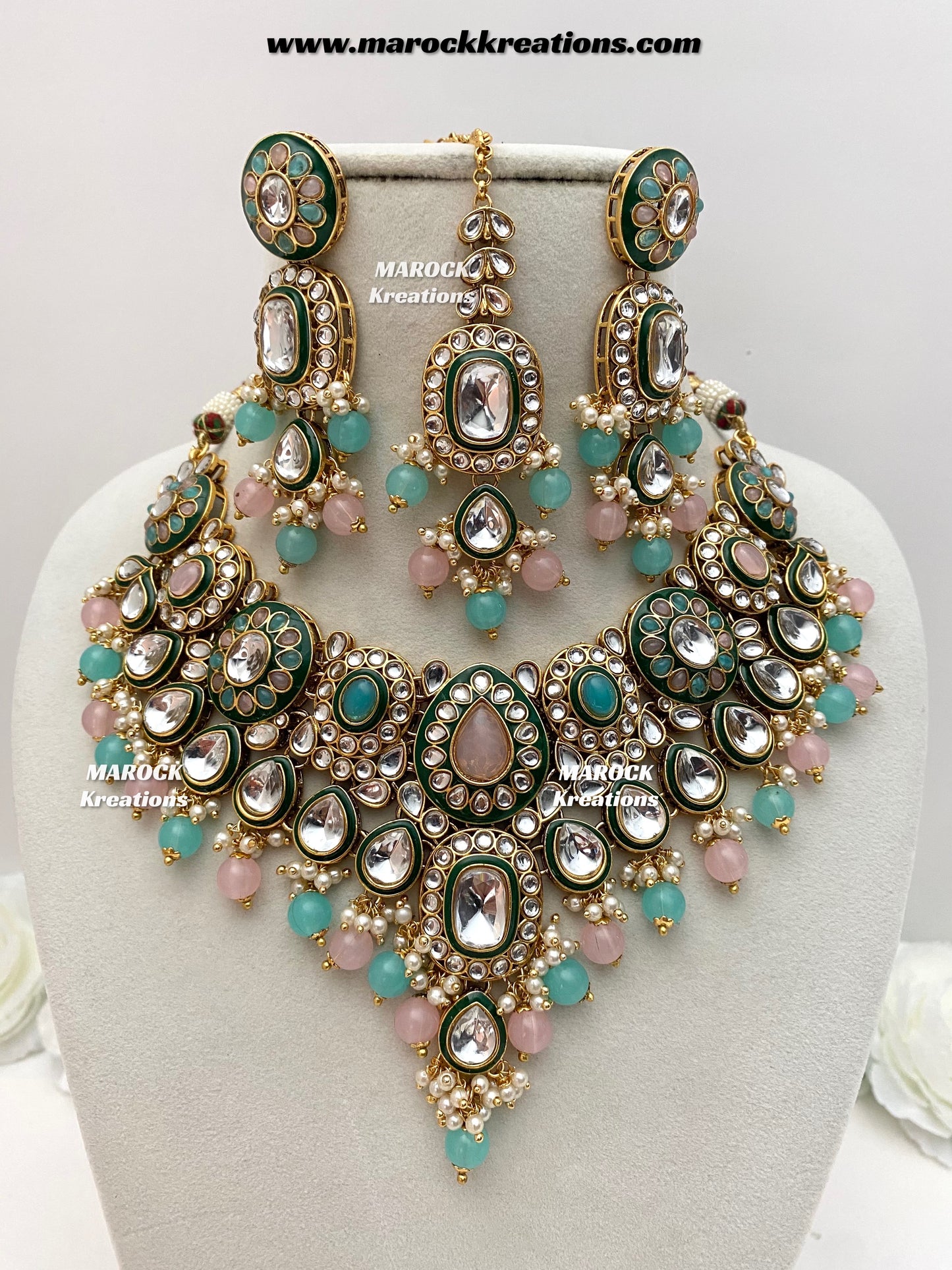 Premium Quality Kundan Statement Necklace set