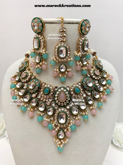 Premium Quality Kundan Statement Necklace set