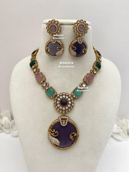 Haniya Sabyasachi inspired Premium Quality Moissanite Kundan Statement Necklace set