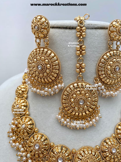 Roxana Premium Quality Gold Plated necklace set