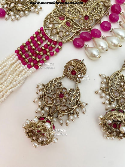 Naila Antique Gold Polki Choker set