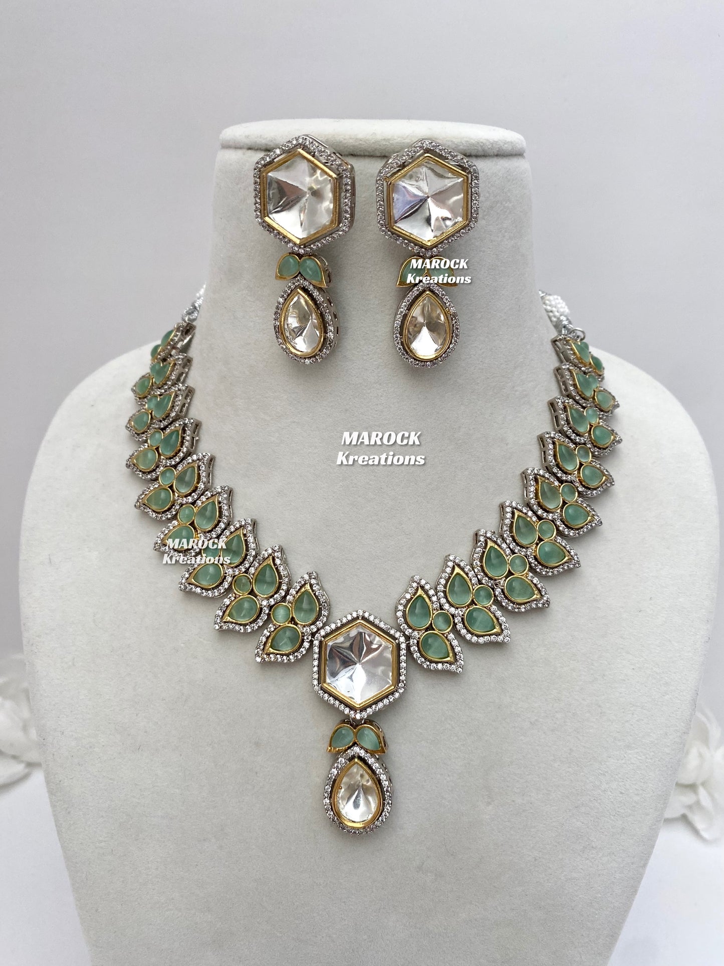 Katie Tyani inspired Premium Quality Kundan Statement Necklace set
