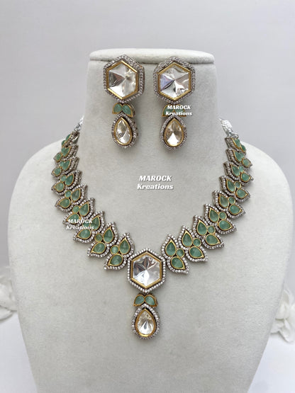 Katie Tyani inspired Premium Quality Kundan Statement Necklace set