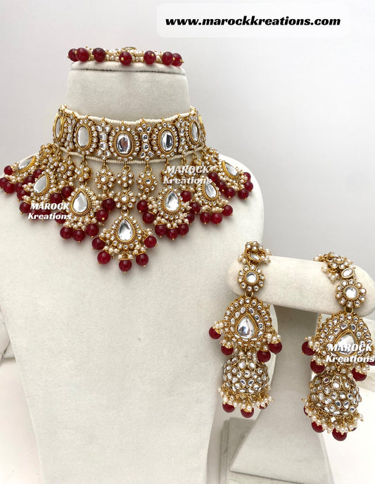 Reet Premium Quality Kundan Statement Necklace set/Bridal set