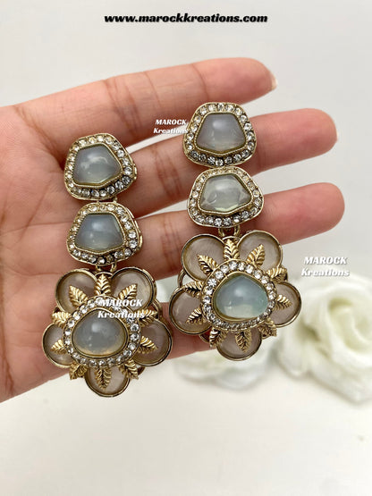 Kruti Sabyasachi inspired Mother of pearls Statement Earrings