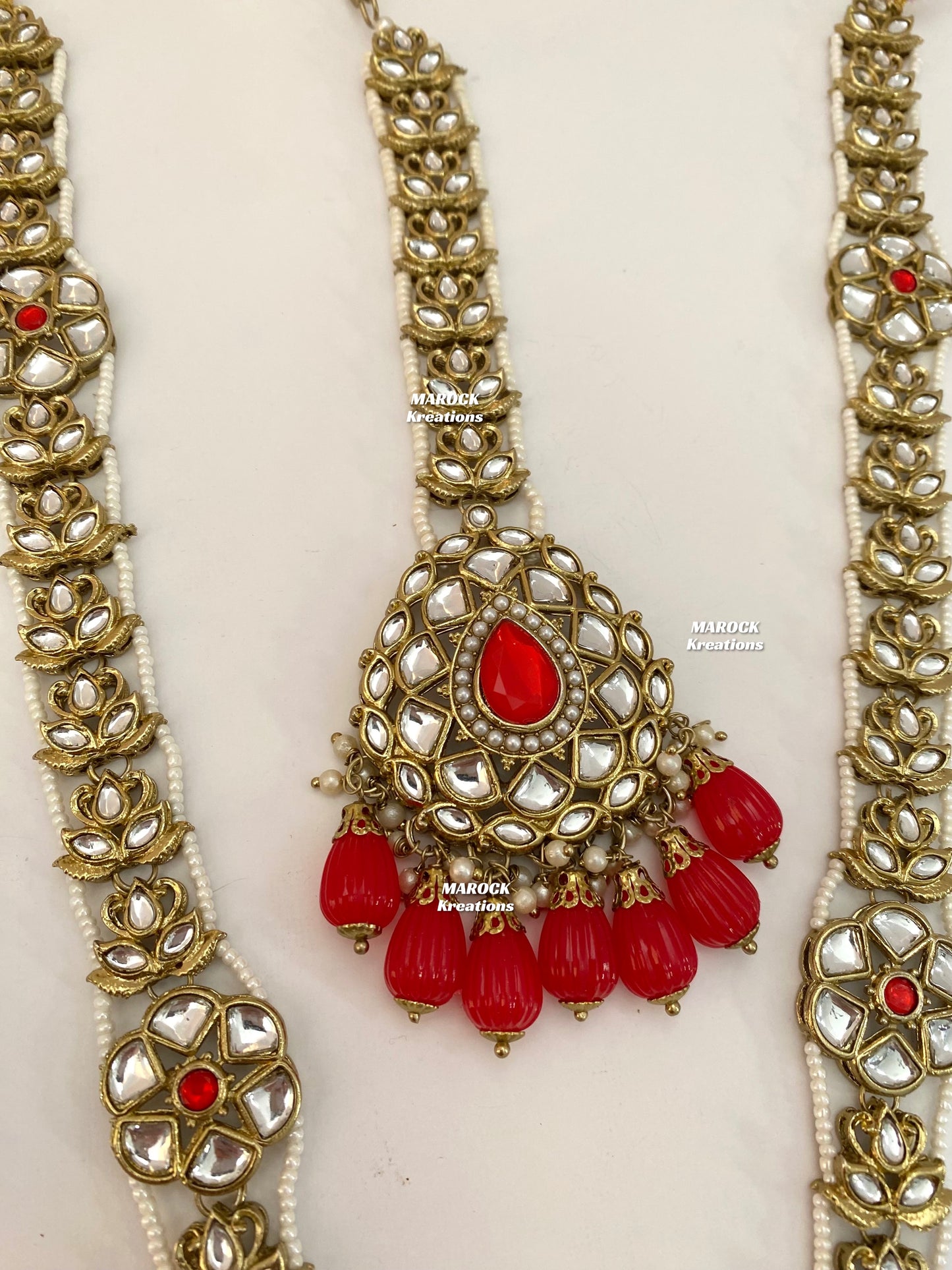 Kundan Red Rani Haar/Long necklace