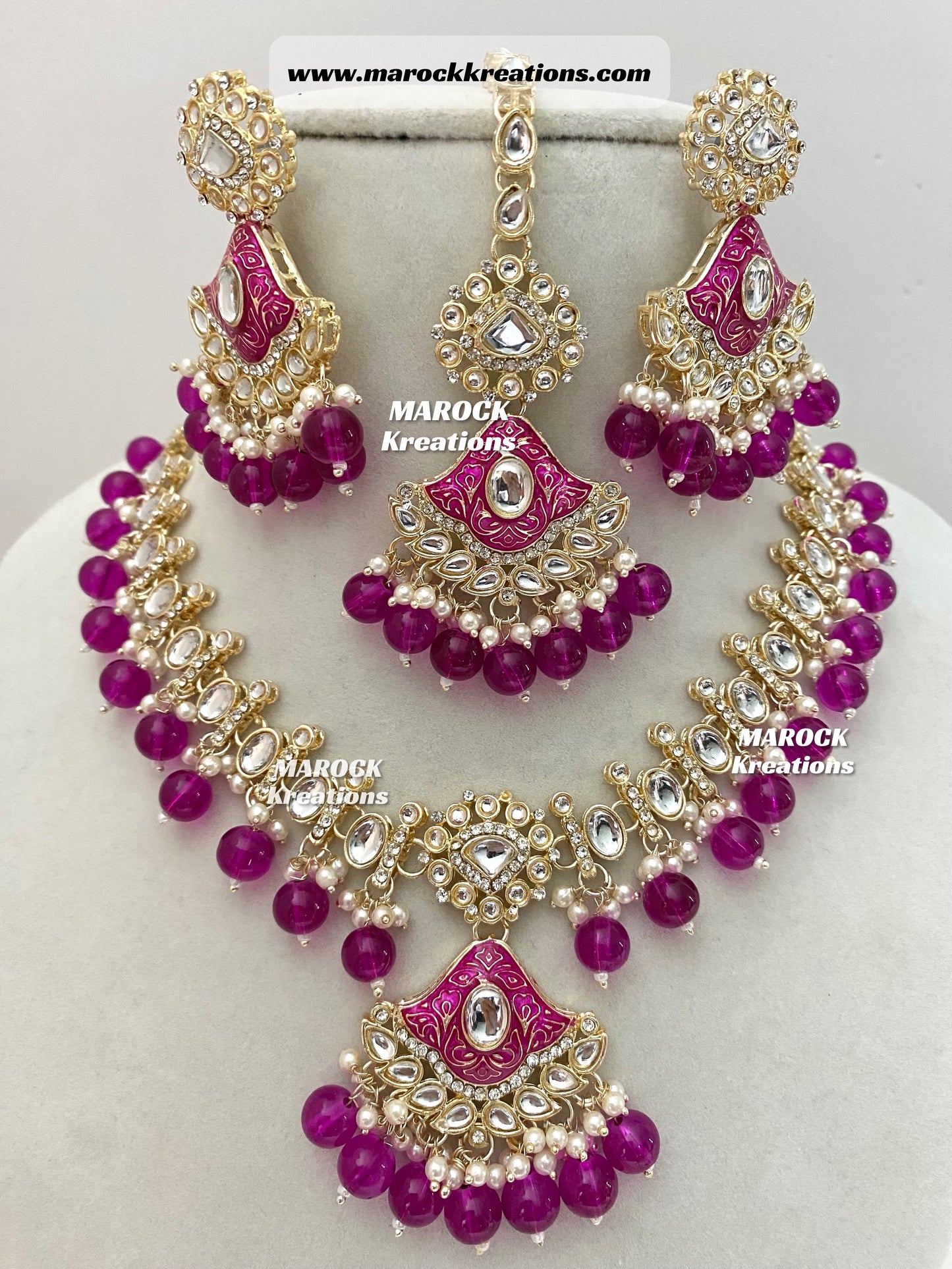 Myra Kundan Meenakari Necklace/Choker set