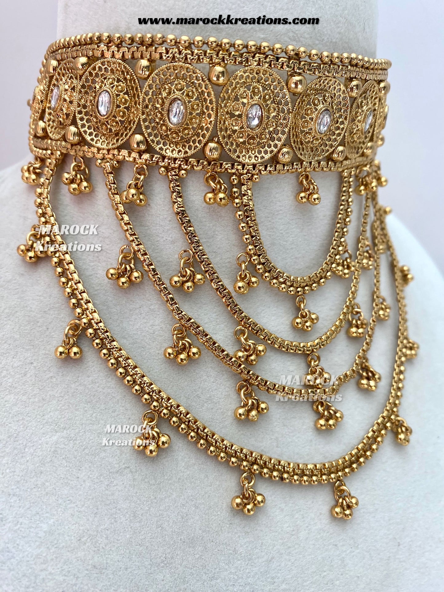 Sadia Premium Quality Gold plated statement choker set