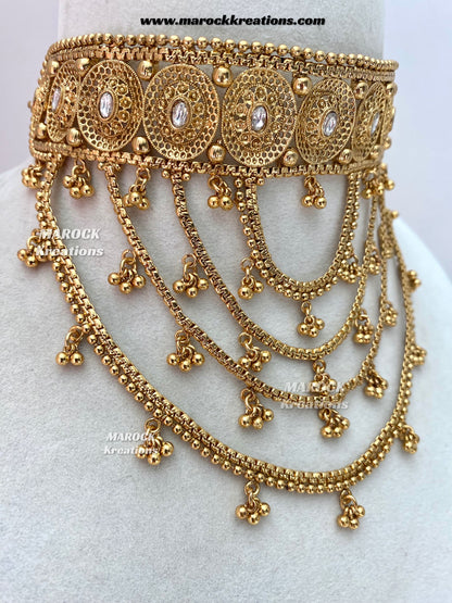 Sadia Premium Quality Gold plated statement choker set