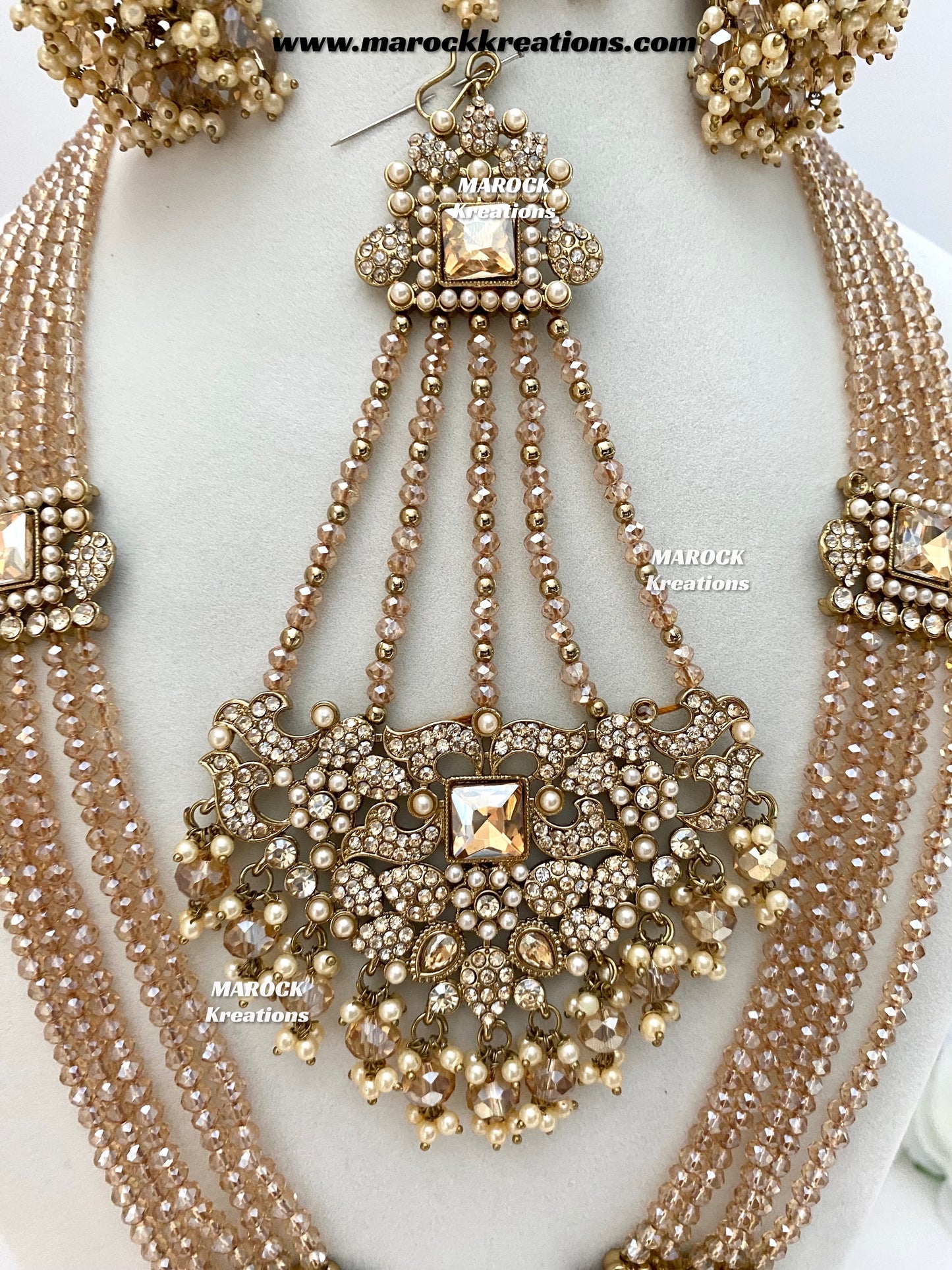Sameena Premium Quality Pakistani Statement Rani haar set