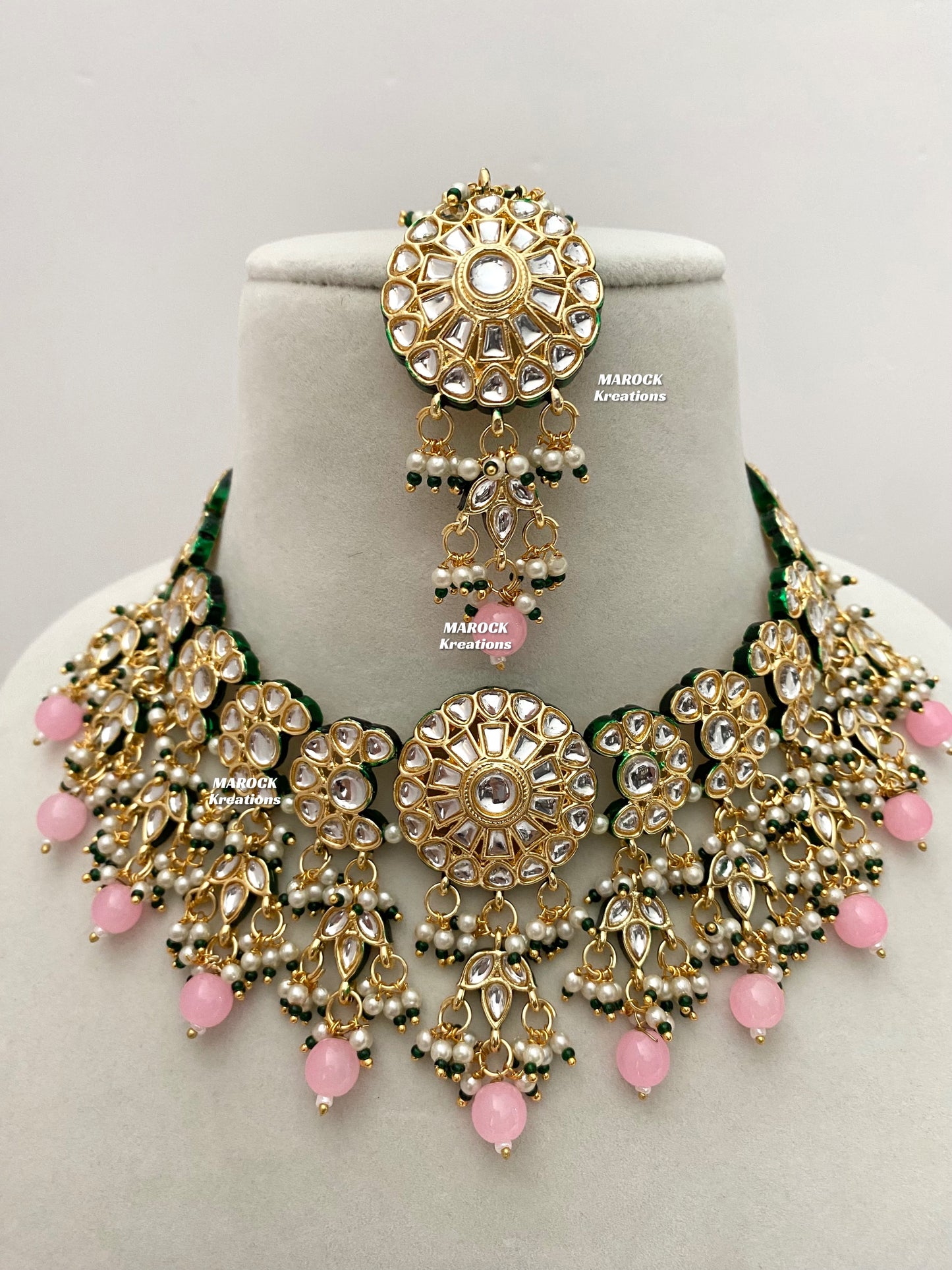 Premium Quality Thappa Kundan Statement Necklace sets