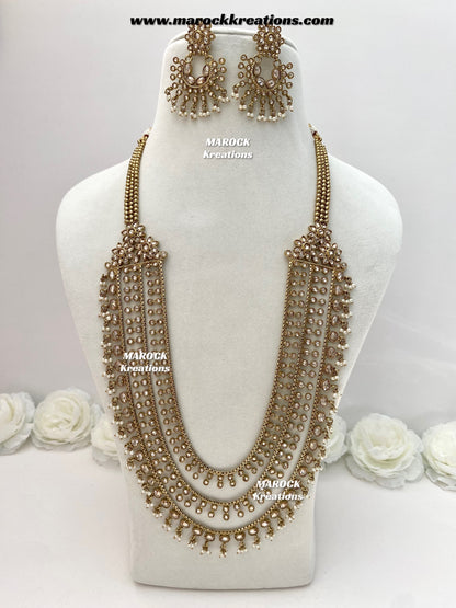 Carolina Premium Quality Polki Statement Rani haar set