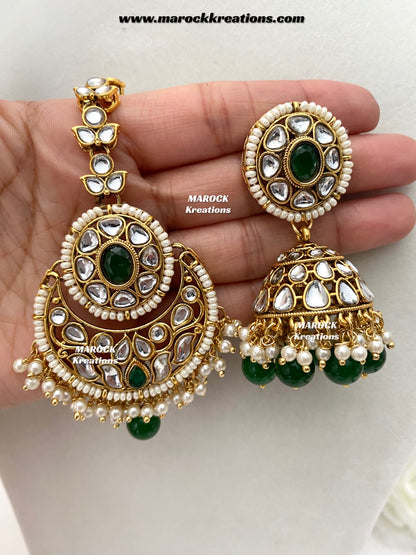 Neela Premium Quality Kundan Statement Rani haar set