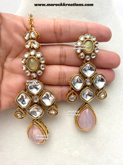 Romana Premium Quality Kundan Statement Necklace set