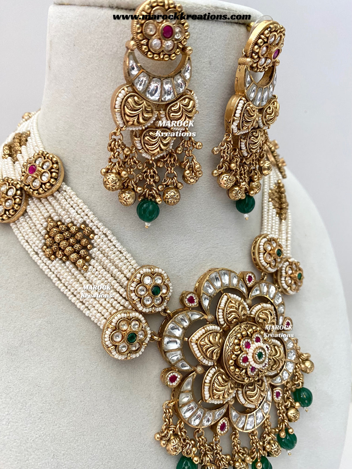 Premium Quality Gold plated Kundan exclusive Necklace set