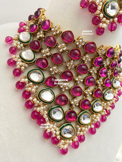 Connie Premium Quality Statement Kundan Necklace/Bridal set