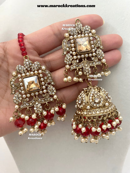 Sameena Premium Quality Pakistani Statement Rani haar set