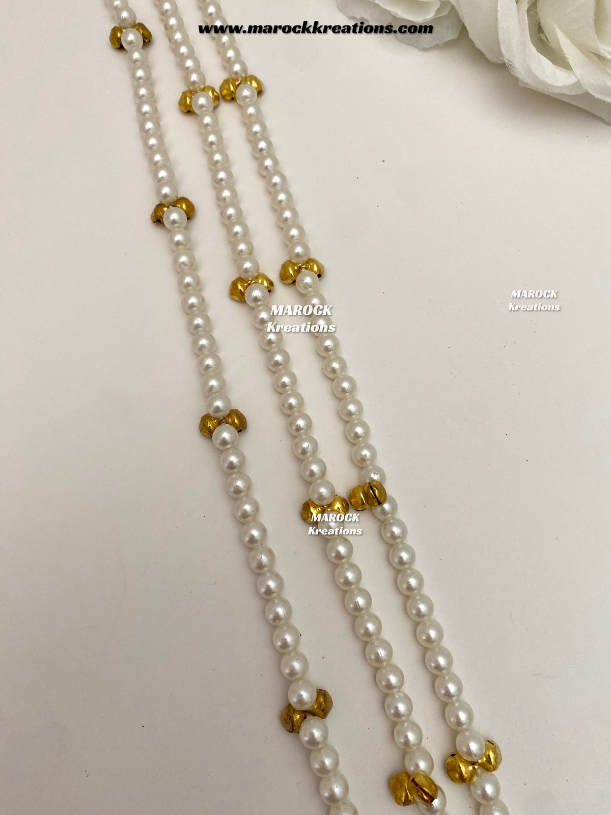 Kashmiri Paranda/Pearls, mirror and Ghungroo Paranda