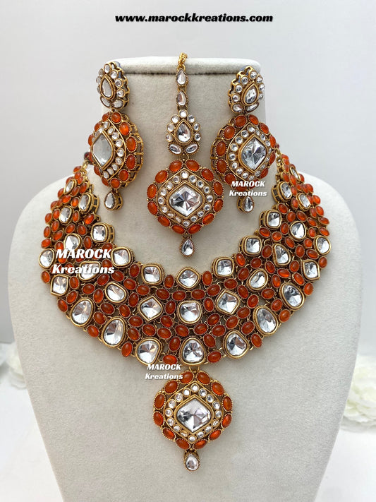 Roksana Sabyasachi inspired Premium Quality Kundan Statement Necklace set