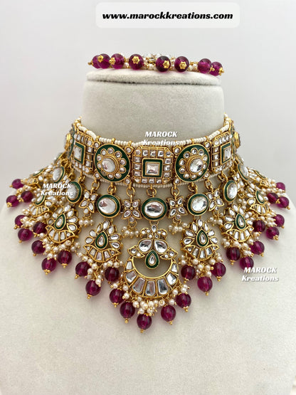 Mehak Premium Quality Kundan Statement Necklace set