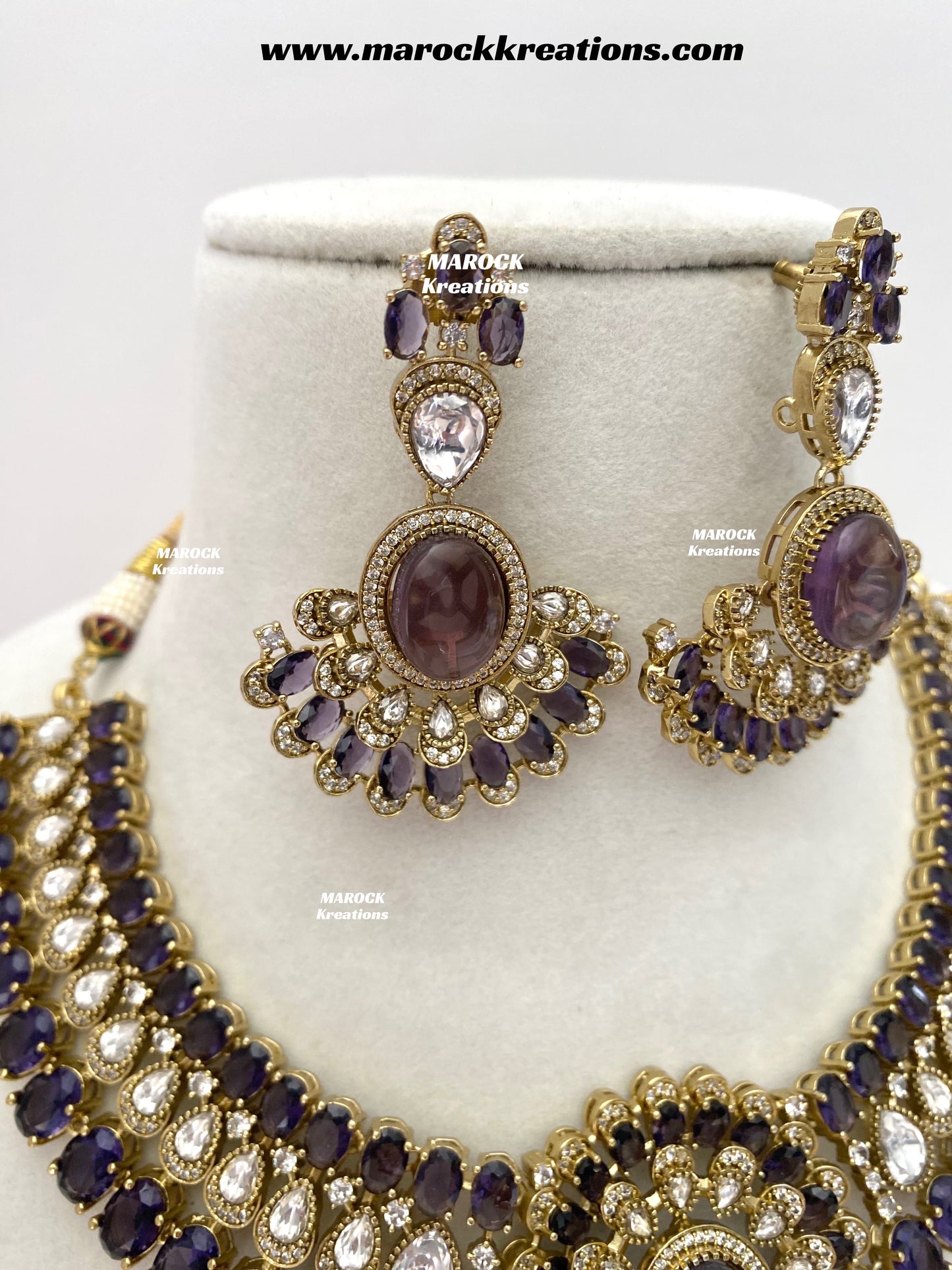 Nicole Sabyasachi inspired Moissanite Kundan and American diamond Necklace set