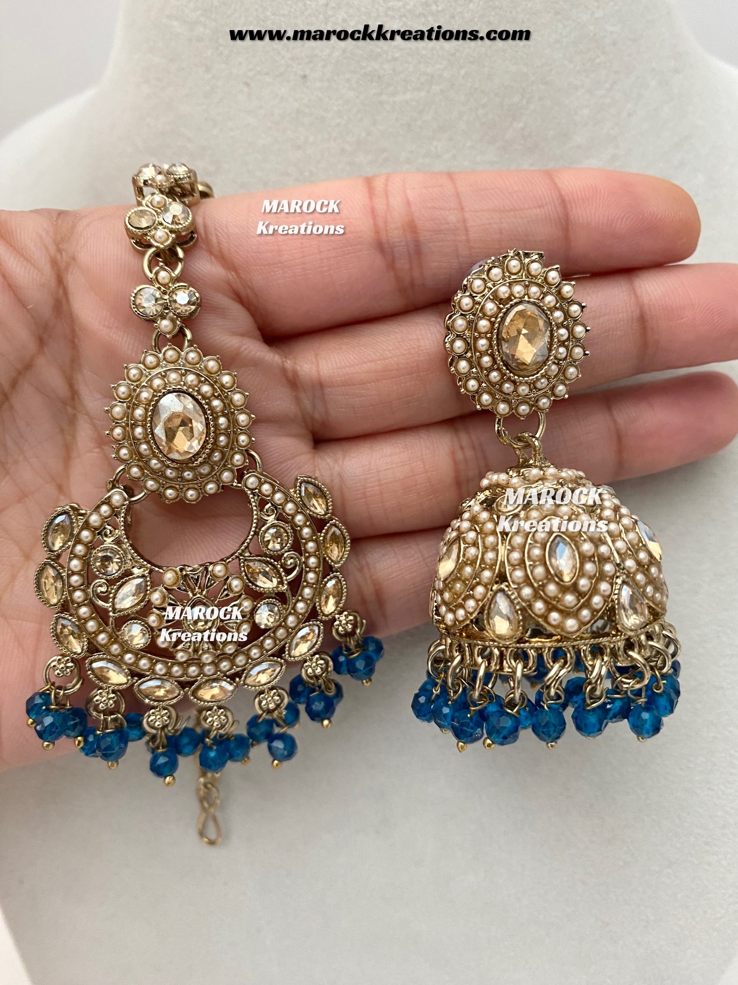 Shaya Antique Gold Polki waterfall Choker set