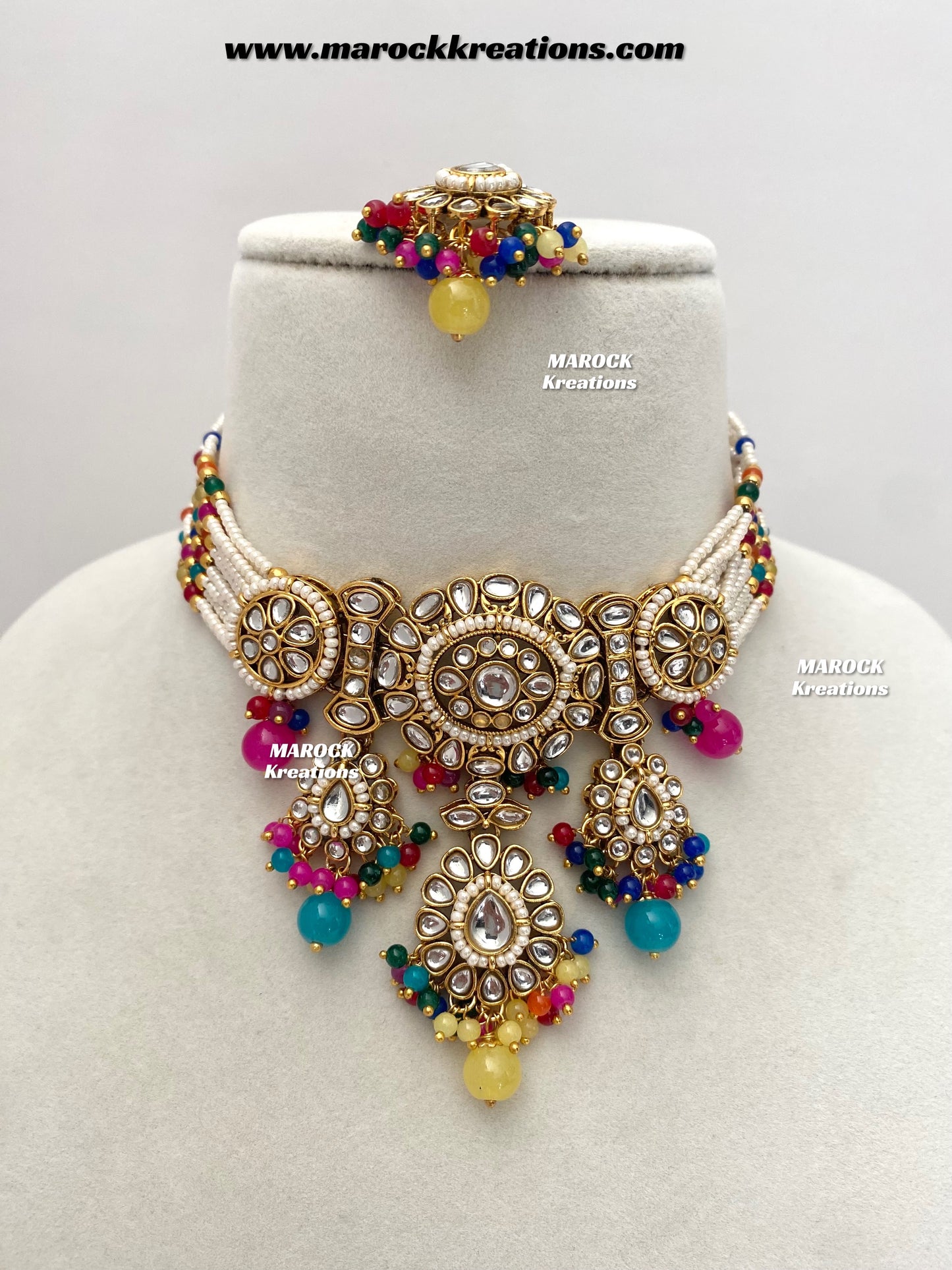 Shaneel Premium quality Kundan Choker set