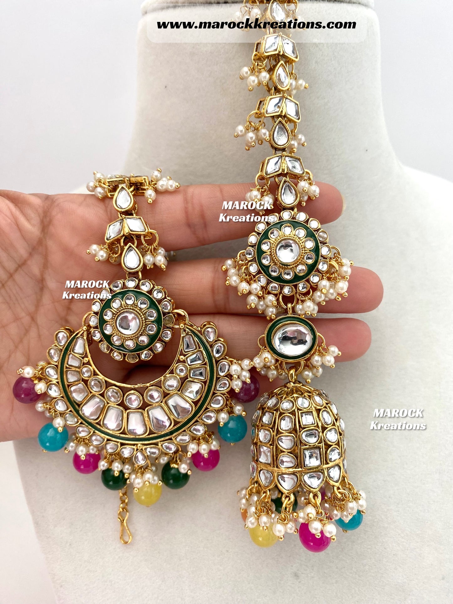 Mehak Premium Quality Kundan Statement Necklace set