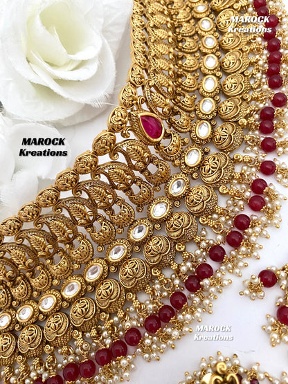 Elegant Gold Plated premium quality Statement Necklace set/Bridal set