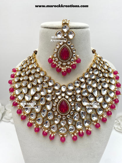 Ruhi Premium Quality Statement Kundan Necklace/Bridal set