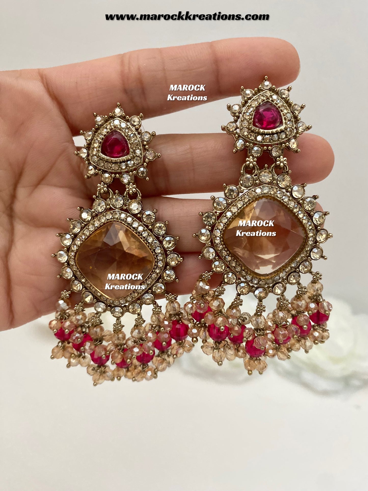 Shala Polki Statement Earrings