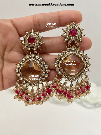 Shala Polki Statement Earrings