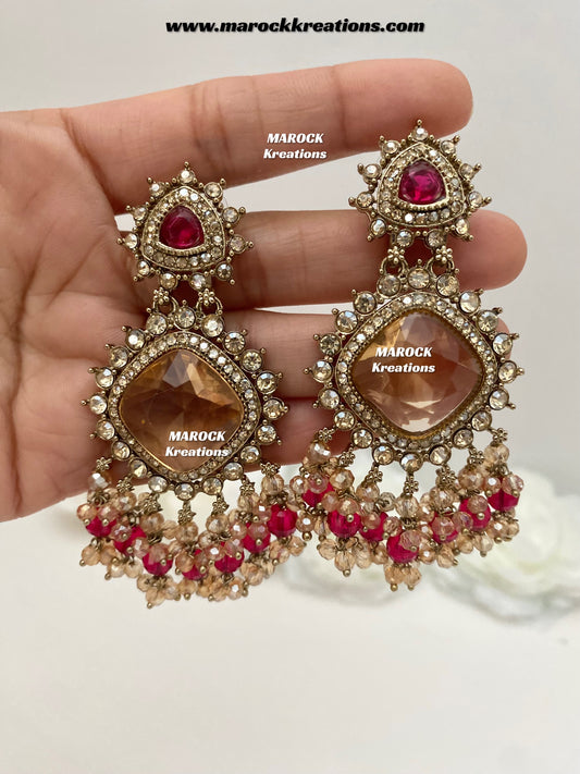 Shala Polki Statement Earrings